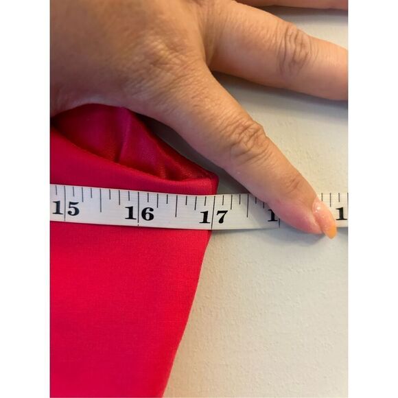 Y2K Armani Exchange Front Cinched Fitted Red Dress Sz 8 fits smaller - Picture 5 of 7